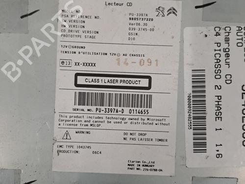 Bilradio CITROËN C4 Picasso II 1.6 HDi / BlueHDi 115 | BP28398400E6 