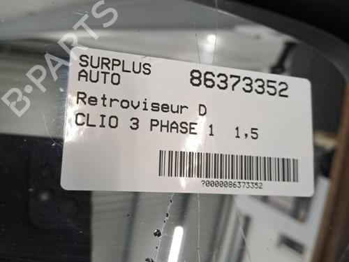 Right mirror RENAULT CLIO III (BR0/1, CR0/1) 1.5 dCi (BR17, CR17) | BP28393360C27 