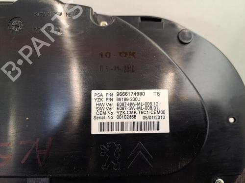 Instrument cluster PEUGEOT 3008 I MPV (0U_) 1.6 HDi | BP28408550C47
