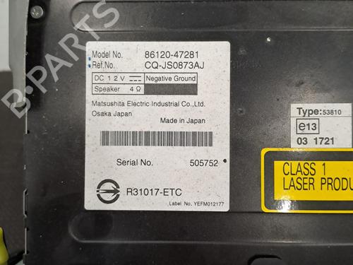 Radio TOYOTA PRIUS Liftback (_W2_) 1.5 Hybrid (NHW20_, NHW20R) | BP28397344E6