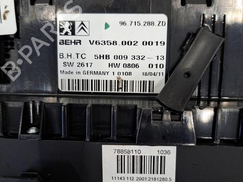 Climate control CITROËN C5 III (RD_) 1.6 HDi 110 (RD9HL0, RD9HR8, RD9HRA) | BP28407720I5