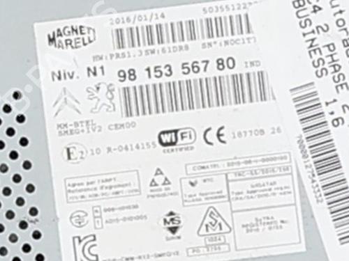 Bilradio Bilradio CITROËN C4 II (NC_) 1.6 BlueHDi 120 (120 hp) 36760780 36760780