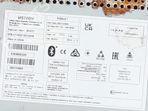 Radio RENAULT EXPRESS Box Body/MPV 1.3 TCe 100 (F6MA) | BP37748528E6  - Image 5