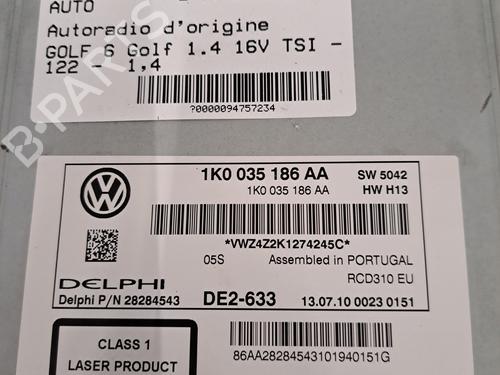 Radio VW GOLF VI (5K1) 1.4 TSI | BP28409421E6 