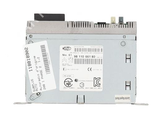 Radio PEUGEOT 208 I (CA_, CC_) 1.2 VTI 82 | BP32187776E6 