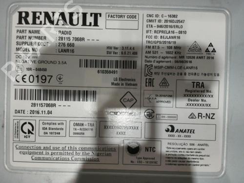 Radio RENAULT MEGANE IV Hatchback (B9A/M/N_) 1.5 dCi 110 (B9A3) | BP28410883E6