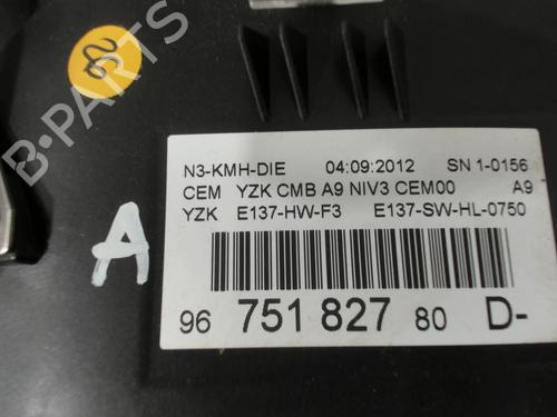 Instrument cluster PEUGEOT 208 I (CA_, CC_) 1.6 HDi | BP28410578C47