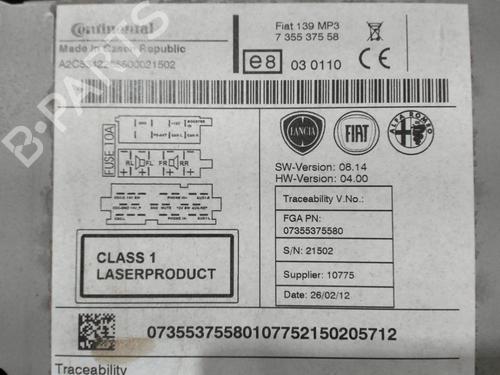 Radio FIAT PANDA (312_, 319_) 1.2 (312PXA1A) | BP28410718E6 