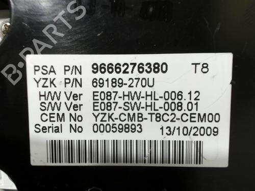 Used Instrument cluster Instrument cluster PEUGEOT 3008 I MPV (0U_) 1.6 HDi (109 hp) 28393829 28393829