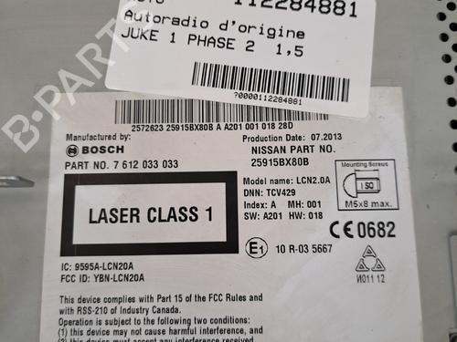 Radio NISSAN JUKE (F15) 1.5 dCi | BP29499004E6 