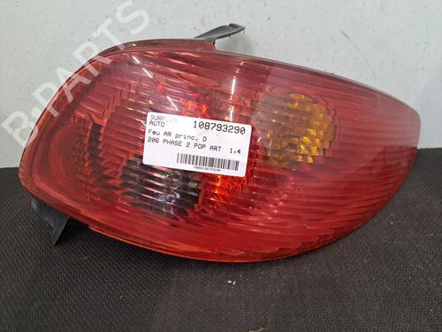 Used Right taillight PEUGEOT 206 Hatchback (2A/C) 1.4 HDi eco 70 (68 hp) 28408924