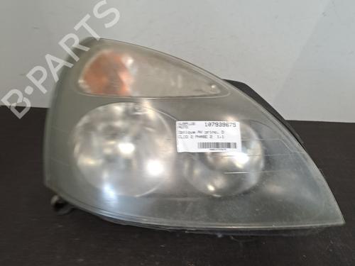 Højre forlygte RENAULT CLIO II (BB_, CB_) 1.2 16V (BB05, BB0W, BB11, BB27, BB2T, BB2U, BB2V, CB05,... (75 hp) 28394938