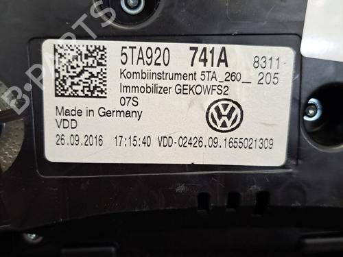 Used Instrument cluster Instrument cluster VW TOURAN (5T1) 1.6 TDI (110 hp) 28407007 28407007
