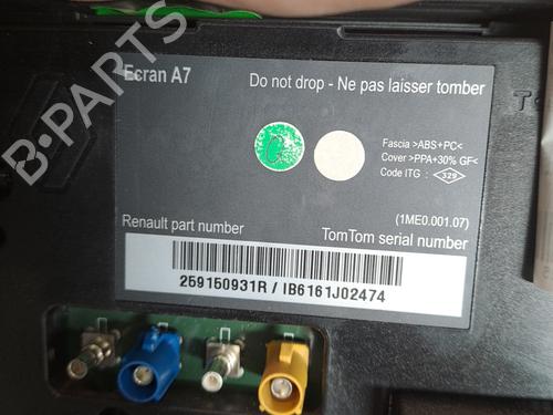 Used Display monitor Display monitor RENAULT MEGANE III Grandtour (KZ0/1) 1.9 dCi (KZ0J, KZ0N, KZ1S) (131 hp) 28391060 28391060