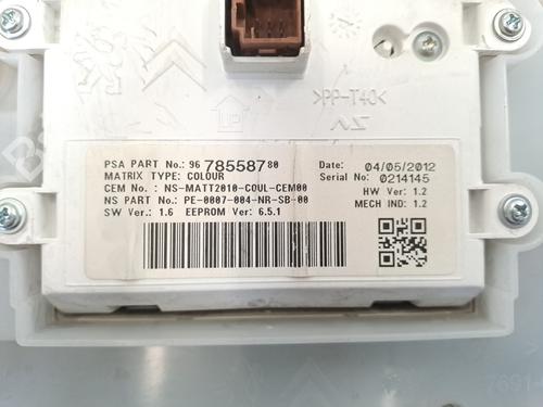 Instrument cluster PEUGEOT 208 I (CA_, CC_) 1.6 HDi | BP30329150C47