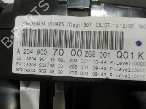 Instrument cluster MERCEDES-BENZ C-CLASS (W204) C 200 CDI (204.001) | BP28405132C47 