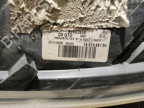 Used Left headlight FIAT SCUDO Van (270_, 272_) 1.6 D Multijet (90 hp) 28405074