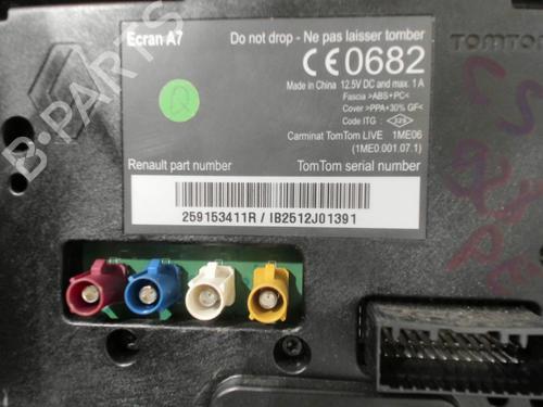 Multifunctionele display RENAULT MEGANE III Hatchback (BZ0/1_, B3_) 1.5 dCi (BZ0C) (90 hp) 28393814