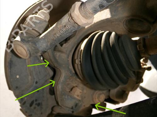 Used Left front steering knuckle Left front steering knuckle LAND ROVER FREELANDER 2 (L359) 2.2 TD4 4x4 (150 hp) 34714424 34714424