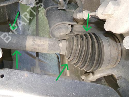 Used Left front driveshaft Left front driveshaft RENAULT LAGUNA III (BT0/1) 1.5 dCi (BT00, BT0A, BT0T, BT1J) (110 hp) 36767144 36767144