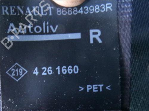 Front right seatbelt RENAULT CAPTUR I (J5_, H5_) 0.9 TCe 90 | BP31082358I25 - Image 2