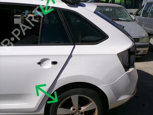 Used Left rear fenders Left rear fenders SKODA RAPID Spaceback (NH1) 1.2 TSI (90 hp) 40622042 40622042