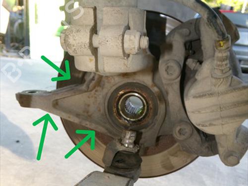 Used Left front steering knuckle Left front steering knuckle PEUGEOT PARTNER Box Body/MPV (5_, G_) 1.6 HDi 90 (90 hp) 36515366 36515366