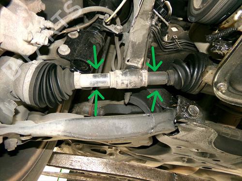 Used Right front driveshaft TOYOTA COROLLA Estate (_E12_) 2.0 D-4D (CDE120_, CDE120R) (90 hp) 31658769