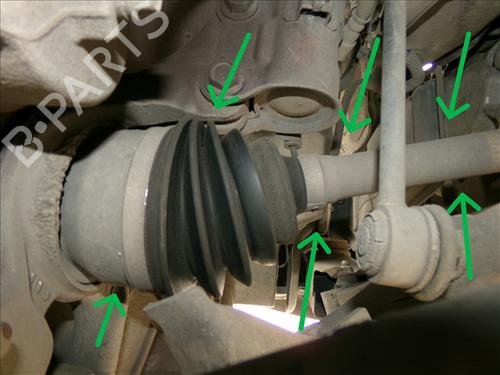 Used Left front driveshaft Left front driveshaft KIA CARENS III MPV (UN) 2.0 CRDi 140 (140 hp) 30437754 30437754