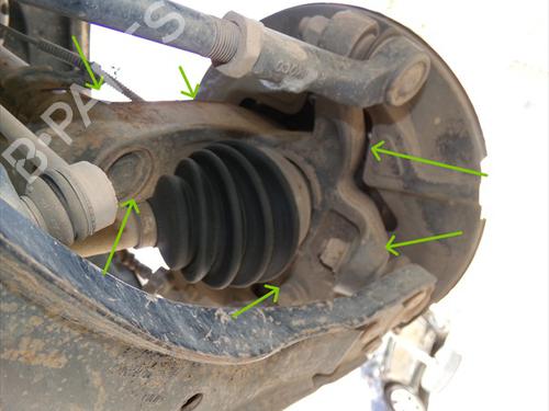 Used Right front steering knuckle Right front steering knuckle LAND ROVER FREELANDER 2 (L359) 2.2 TD4 4x4 (150 hp) 34714423 34714423