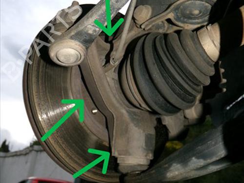 Used Left front steering knuckle Left front steering knuckle PEUGEOT PARTNER Tepee 1.6 HDi 90 (92 hp) 34645476 34645476