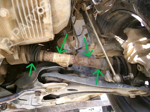 Used Left front driveshaft Left front driveshaft PEUGEOT 2008 I (CU_) 1.6 HDi (92 hp) 35943093 35943093