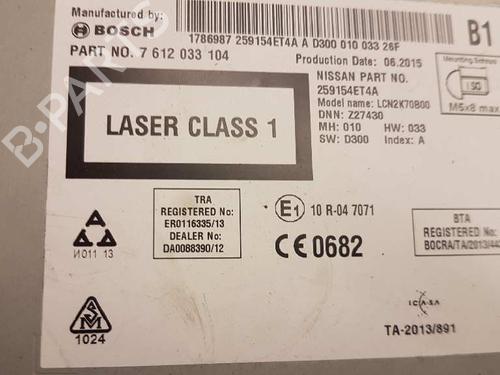 Radio NISSAN QASHQAI II (J11, J11_) 1.6 dCi | BP28996441E6 