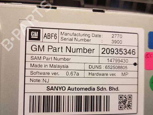 Display monitor OPEL INSIGNIA A (G09) | BP28992368C48