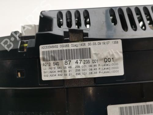 Instrument cluster MERCEDES-BENZ E-CLASS (W212) E 220 CDI / BlueTEC (212.001, 212.002) | BP28994737C47 