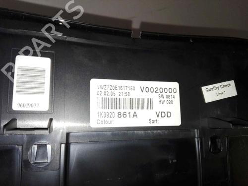Instrument cluster VW GOLF V (1K1) | BP28992554C47