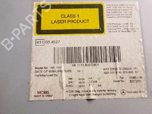 Radio MERCEDES-BENZ SPRINTER 3,5-t Van (B906)  | BP28992311E6 
