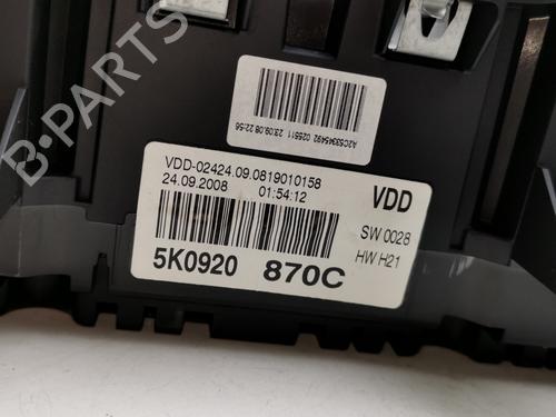 Instrument cluster VW GOLF VI (5K1) | BP29634785C47