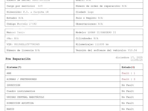 Interruttore DACIA SANDERO II | BP31250380I30