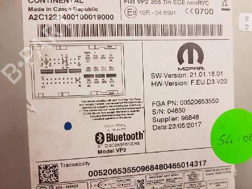 Radio FIAT TIPO Estate (356_, 357_) 1.4 (356WXA1B) | BP28995817E6 
