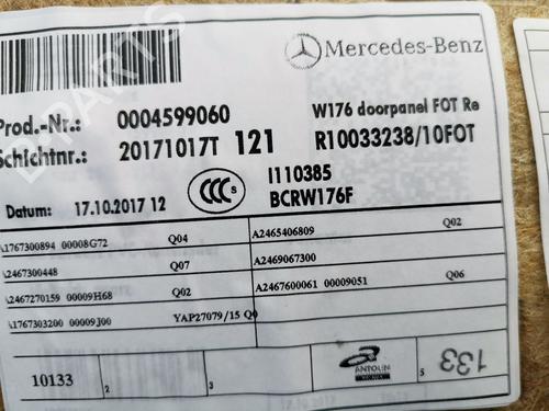 Rear right panel MERCEDES-BENZ A-CLASS (W176) A 200 CDI / d (176.008) | BP40216725C61 - Image 2