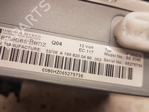 Radio MERCEDES-BENZ A-CLASS (W169) A 180 CDI (169.007, 169.307) | BP28987751E6 