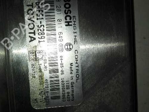 Used Engine control unit (ECU) TOYOTA YARIS (_P1_) 1.4 D-4D (NLP10_, NLP10R) (75 hp) 28989875