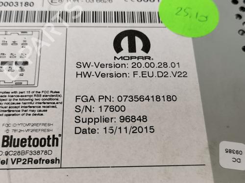 Radio FIAT TIPO Hatchback (356_, 357_)  | BP29610831E6 