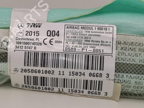 Left curtain airbag MERCEDES-BENZ C-CLASS T-Model (S205)  | BP28996088C11 