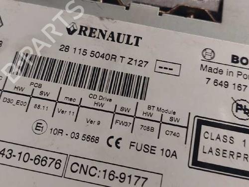 Radio RENAULT SCÉNIC III (JZ0/1_)  | BP28990231E6 