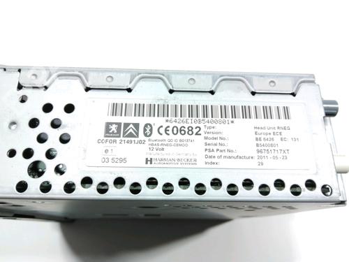 Radio PEUGEOT 3008 I MPV (0U_) 1.6 HDi | BP28232006E6 