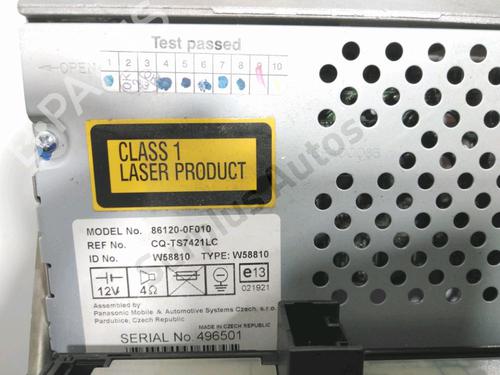 Radio TOYOTA COROLLA Verso (ZER_, ZZE12_, R1_) 1.8 (ZNR11_, ZNR11R) | BP30584667E6