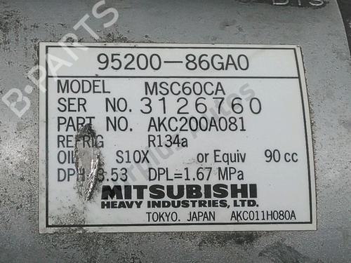AC compressor SUZUKI IGNIS II (MH) 1.3 (RM413) | BP36519000M34 - Image 2