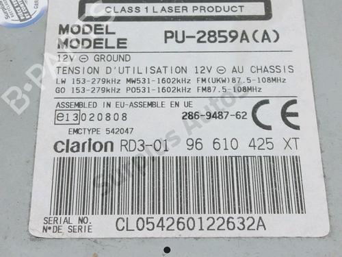 Radio PEUGEOT PARTNER MPV (5_, G_) 1.6 16V | BP30992084E6